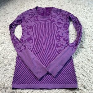 Lululemon Swiftly Tech Long Sleeve Crew Heathered Tender Violet